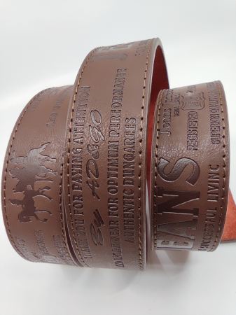 Pachet Promo Portofel de piele si Curea de barbati maro 125cm, LY1114-125-188 [6]