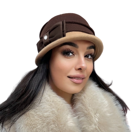 Palarie de dama moderna  MIRUNA 100% lana, marime universala D25.05.maro 02 made  Polonia [3]