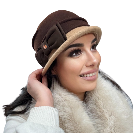 Palarie de dama moderna  MIRUNA 100% lana, marime universala D25.05.maro 02 made  Polonia [2]