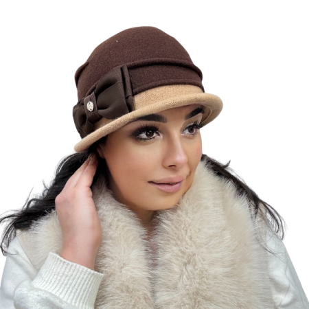 Palarie de dama moderna  MIRUNA 100% lana, marime universala D25.05.maro 02 made  Polonia [1]