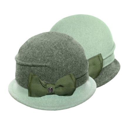 Palarie de dama moderna  MIRUNA 100% lana, marime universala D25.05.verde 01 made  Polonia [4]