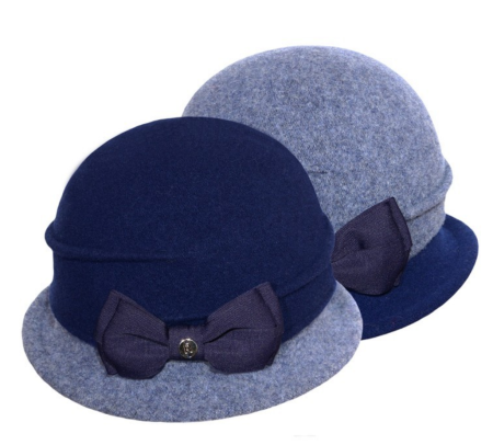 Palarie de dama moderna  MIRUNA 100% lana, marime universala D25.05.blue 01 made  Polonia [3]