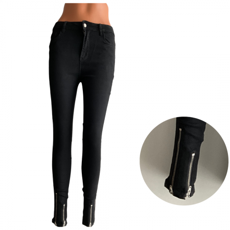 Fashion - Pantaloni imitatie piele, foarte putin luciosi, A056 Vivian