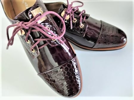 Pantofi MATSTAR eleganti bordo, cu talpa joasa, cu siret [0]