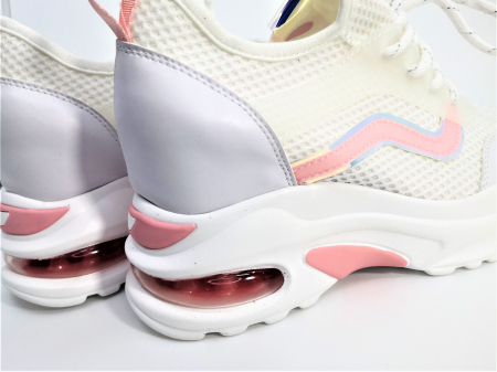 Pantofi sport de dama  cu platforma AB695WP-WHITE-PINK [1]