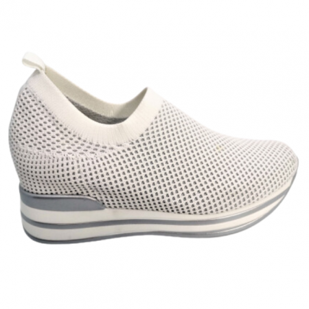 Pantofi sport de dama albi  cu platforma H0112 [3]