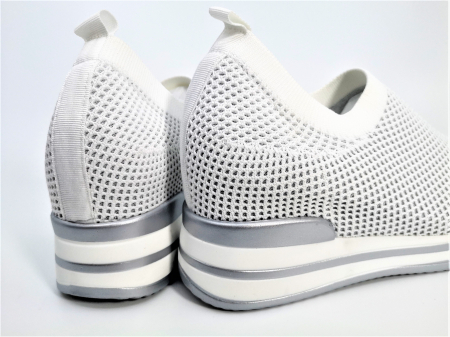 Pantofi sport de dama albi  cu platforma H0112 [2]