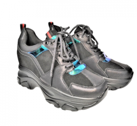 Pantofi sport de dama  cu platforma Y93001-BLACK [4]