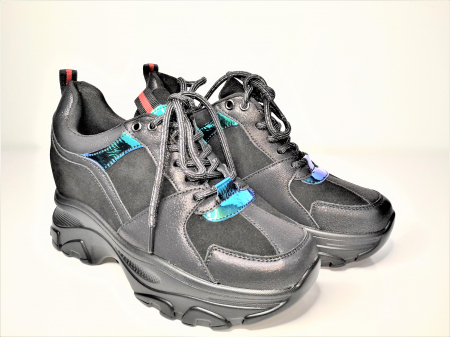 Pantofi sport de dama  cu platforma Y93001-BLACK [1]