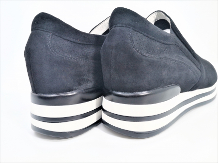 Pantofi sport de dama  negri cu platforma H01091N [2]