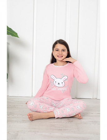 Pijama bumbac iInterlok două piese pentru fetite 6-14 ani, BERF1024 [3]