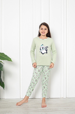 Fashion - Pijama bumbac iInterlok două piese pentru fetite 6-14 ani, BERF1025