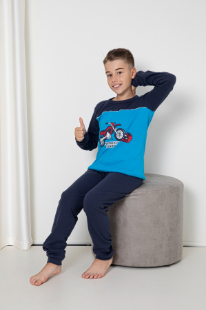 Pijama din două piese pentru baieti, Material bumbac Interlok, Berfin 083 [1]