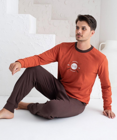 Pijama din două piese pentru barbati, Material bumbac, Berfin 8023 [1]