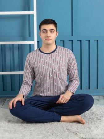 Pijama din două piese pentru barbati, Material bumbac, Berfin 6015 [2]