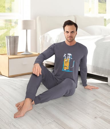 Pijama din două piese pentru barbati, Material bumbac Lycra, BAKI207 [1]
