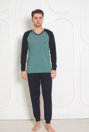 Pijama din două piese pentru barbati, Material bumbac Lycra Baki908 [1]