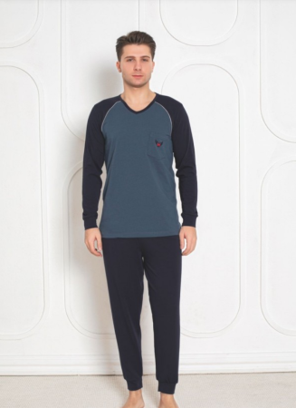 Pijama din două piese pentru barbati, Material bumbac Lycra Baki906 [1]