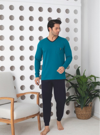 Pijama din două piese pentru barbati, Material bumbac Lycra Baki901 [1]