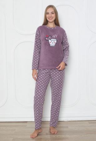 Pijama FEMEI cocolino, din doua piese, Material 100% micro, Lux,  BAK303 [1]