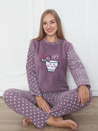 Fashion - Pijama FEMEI cocolino, din doua piese, Material 100% micro, Lux,  BAK303