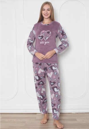 Pijama FEMEI cocolino, din doua piese, Material 100% micro, Lux,  BAK313 [1]