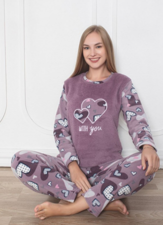 Pijama FEMEI cocolino, din doua piese, Material 100% micro, Lux,  BAK313 [0]