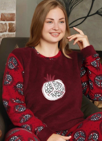 Pijama femei cocolino serie mare Battal, din două piese, Material 100% micro, PIJ60025 [1]