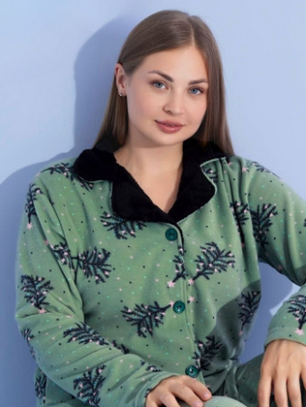 Pijama femei cocolino serie mare Battal, din două piese, Material 100% micro, PIJ55400 [1]