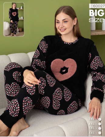 Pijama femei cocolino serie mare Battal, din două piese, Material 100% micro, PIJ60027 [1]