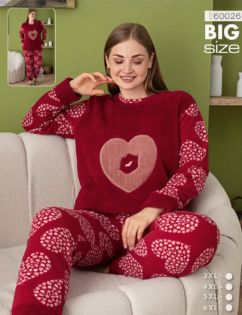 Pijama femei cocolino serie mare Battal, din două piese, Material 100% micro, PIJ60026 [1]