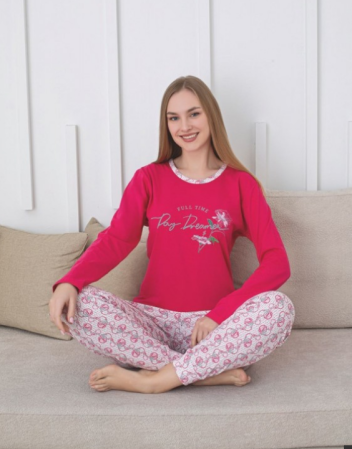 WINTER Collection - Pijama FEMEI din două piese, Material 100% bumbac subtire,  Suprem201