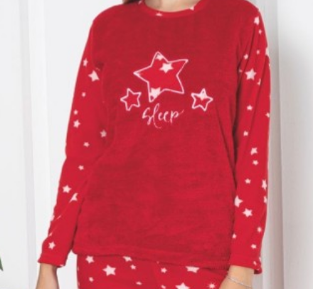 Pijama FEMEI polar si cocolino din două piese, Material 100% micro, Lux,  BAK305 [2]