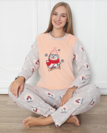 Pijama FEMEI polar si cocolino din două piese, Material 100% micro, Lux,  BAK300 [1]