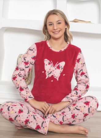 Pijama FEMEI polar si cocolino din două piese, Material 100% micro, Lux,  BAK324 [1]