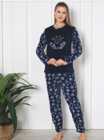 Pijama FEMEI polar si cocolino din două piese, Material 100% micro, Lux,  BAK308A [1]