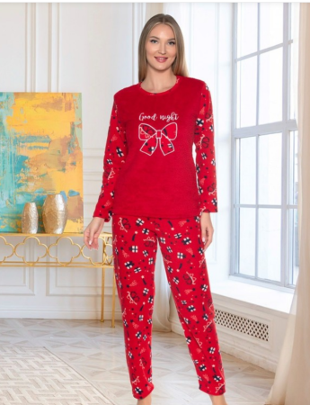 Pijama FEMEI polar si cocolino din două piese, Material 100% micro, Lux,  BAK311 [1]