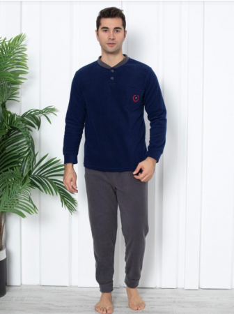 Pijama groasa din două piese, barbati, Material polar, Lux,  Baki301 100%micro [1]