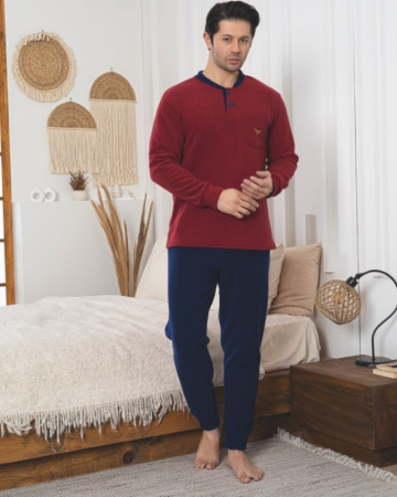 Pijama groasa din două piese, barbati, Material polar, Lux,  BakI84 100%micro [1]