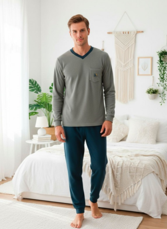 Pijama groasa din două piese, barbati, Material polar, Lux,  BakI87 100%micro [1]