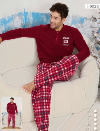 Fashion - Pijama groasa din două piese, barbati, Material polar, Lux,  PIJ9623 100%micro