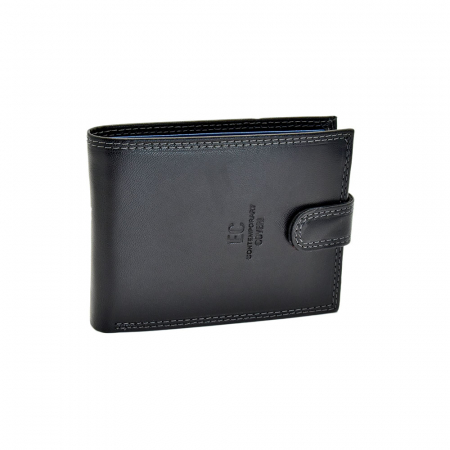 Portofel Coveri Din Piele Naturala Neagra, Pentru Barbati [0]