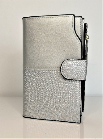 Portofel de dama din piele ecologica AB2035M silver [0]