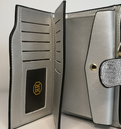 Portofel de dama din piele ecologica AB2035M silver [1]