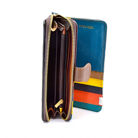 Portofel Din Piele Naturala Multicolora Pentru Dama Angel Firenze [2]