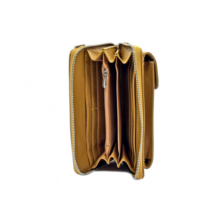 Portofel Din Piele Naturala Ocru [3]