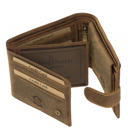 Portofel Handmade Din Piele Naturala De Bovina Green Deed Fish [5]