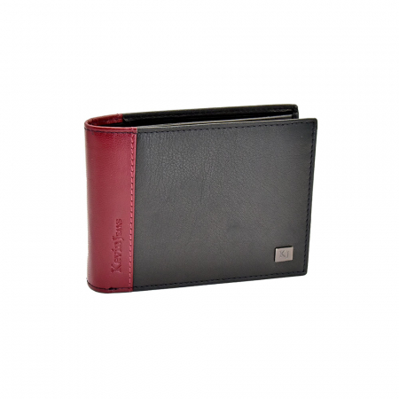 Portofel Pentru Barbati Din Piele Naturala Neagra, Kevin Jeans [0]