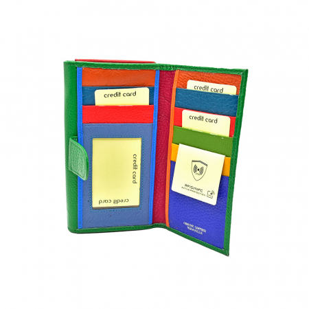 Portofel piele Centro Pelle verde [3]