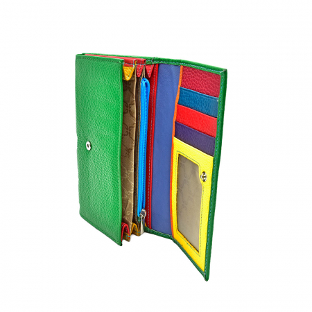 Portofel piele Centro Pelle verde [2]